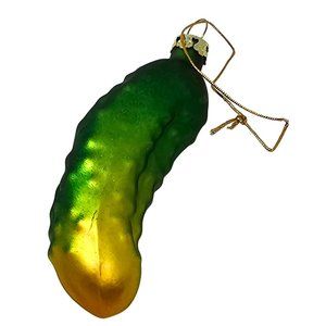 4" Pickle Glass Ornament, Christmas Party Decor
